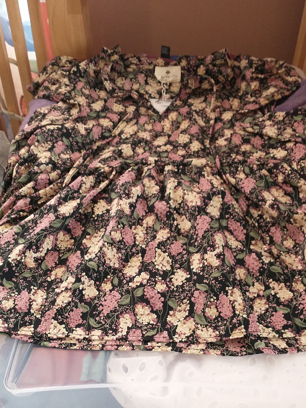 "Among the Flowers" Peplum Top NWT